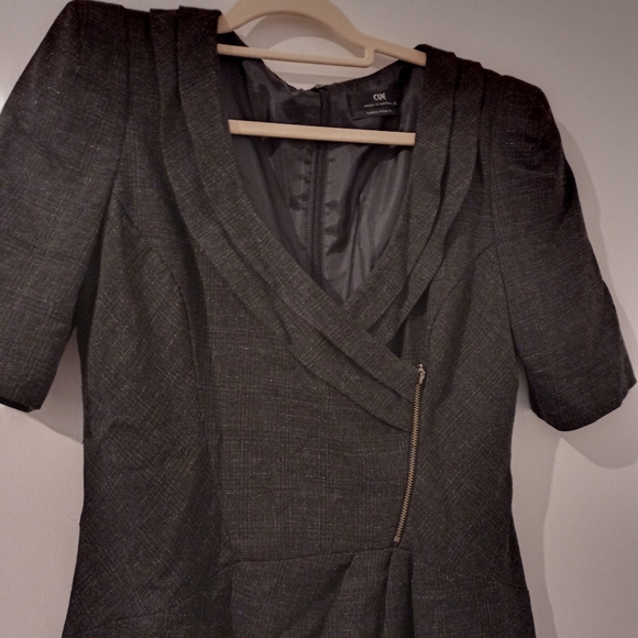 Cue Vintage black Silver Lurex mini dress in size 14 - Picture 6 of 11